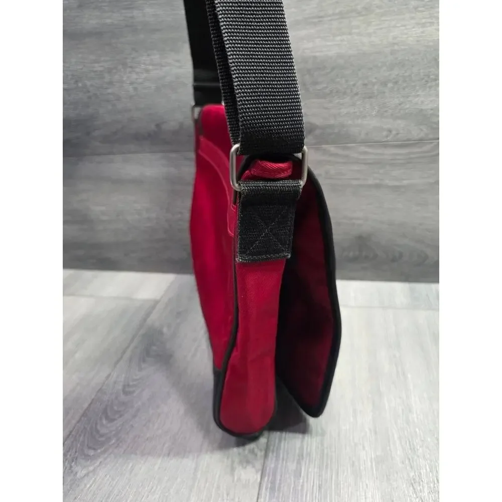 Polo Sport Ralph Lauren Red Black Messenger Bag Adjustable Strap Y2K B000785